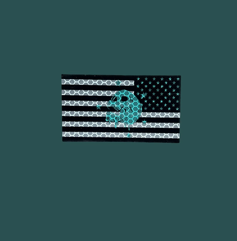 REVERSED Baja Blast Stargazer Reflective American Flag Patch