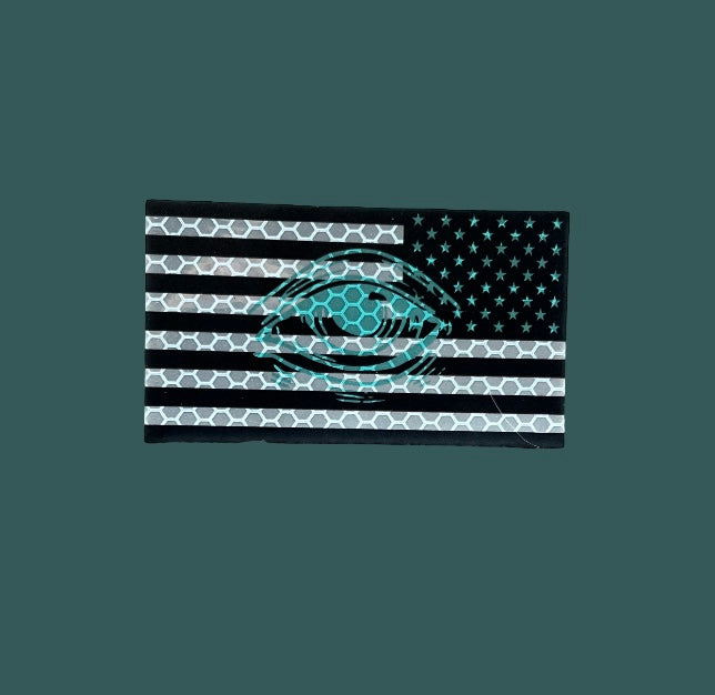 REVERSED Baja Blast Conflict Observer Reflective American Flag Patch